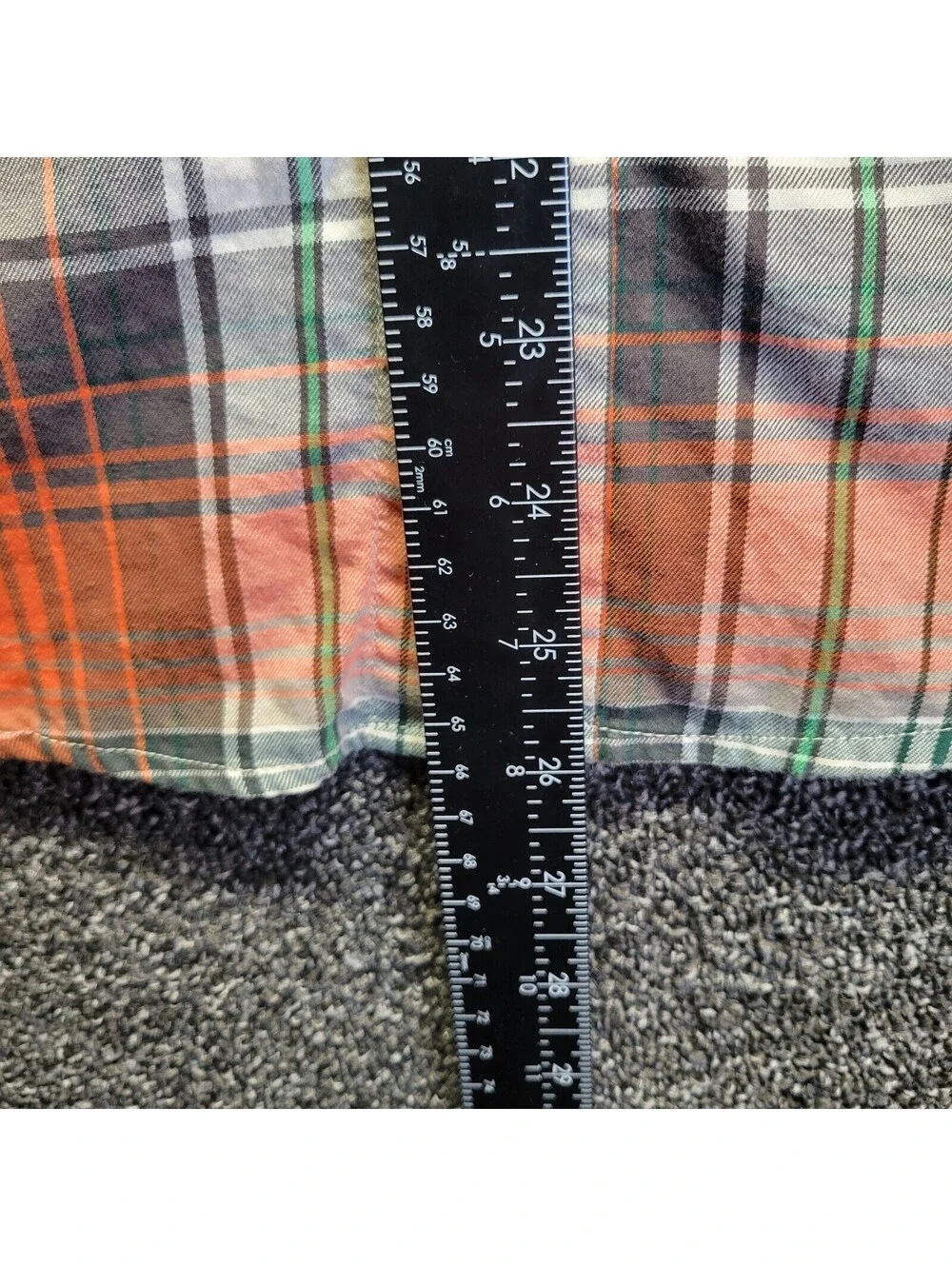 Ralph Lauren Boy's Sz L Burnt Orange Plaid Button-Down Long Sleeve Shirt